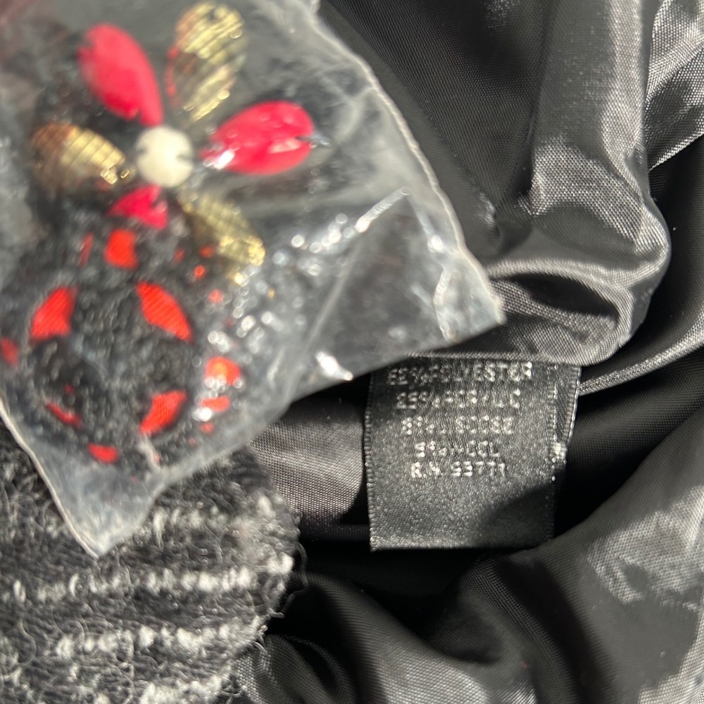 Mirror Image Patchwork Jacket Sz Medium Red Black… - image 6